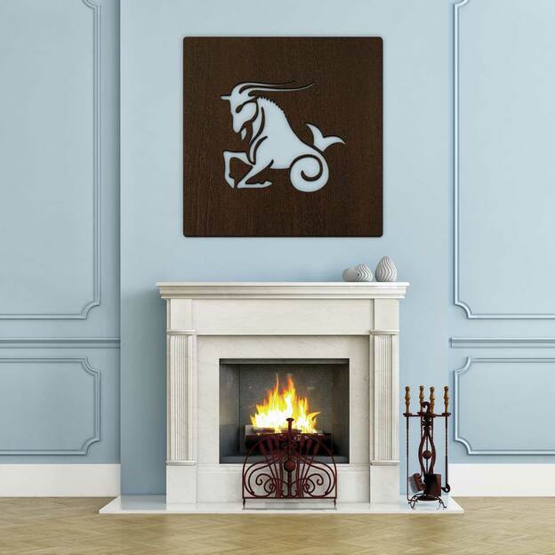 Wooden Wall Art - Capricorn Sign