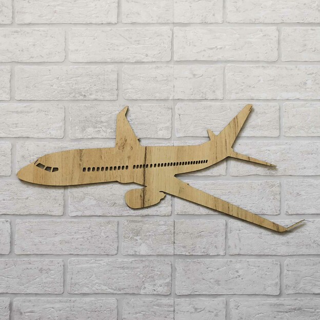 Wooden Sticker on the Wall - Airplane