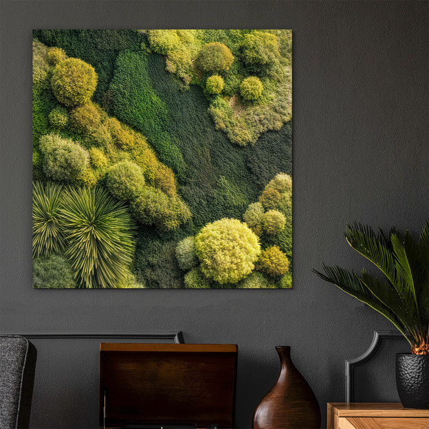 Moss picture - Green oasis (imitation)