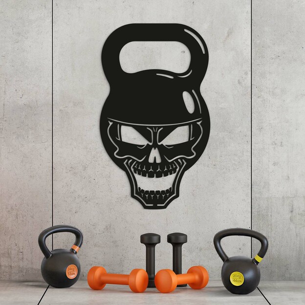 Gift for a Bodybuilder - Wooden Wall Art Kettlebell