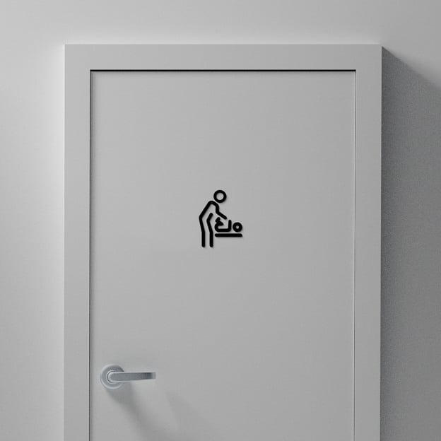 Wooden door sign - Changing area