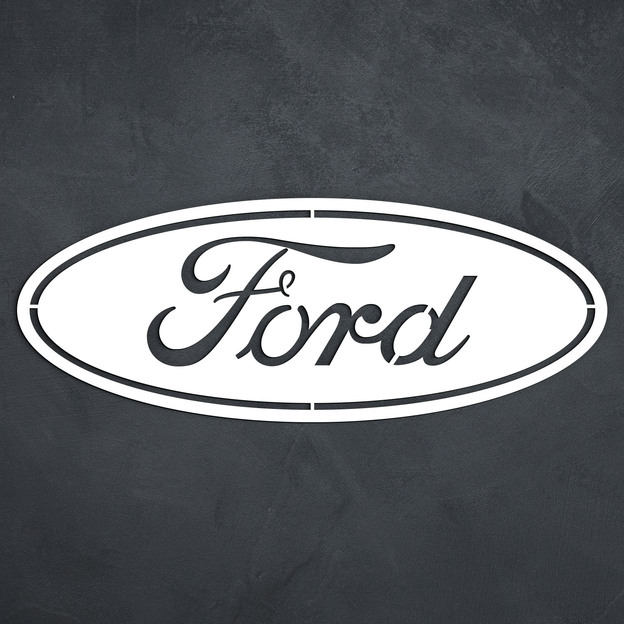 Faragott Ford logó a falra