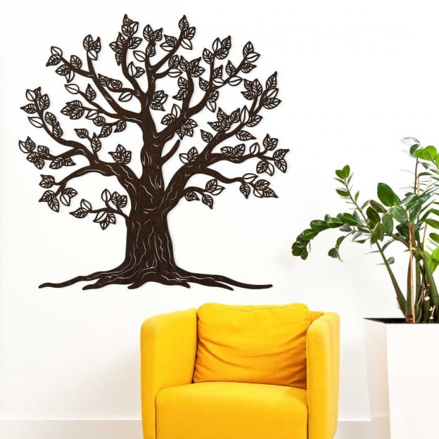 Wooden Tree of Life on the Wall - Malkuth