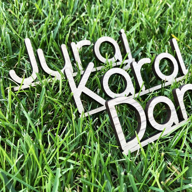 Drevené svadobné menovky na stôl