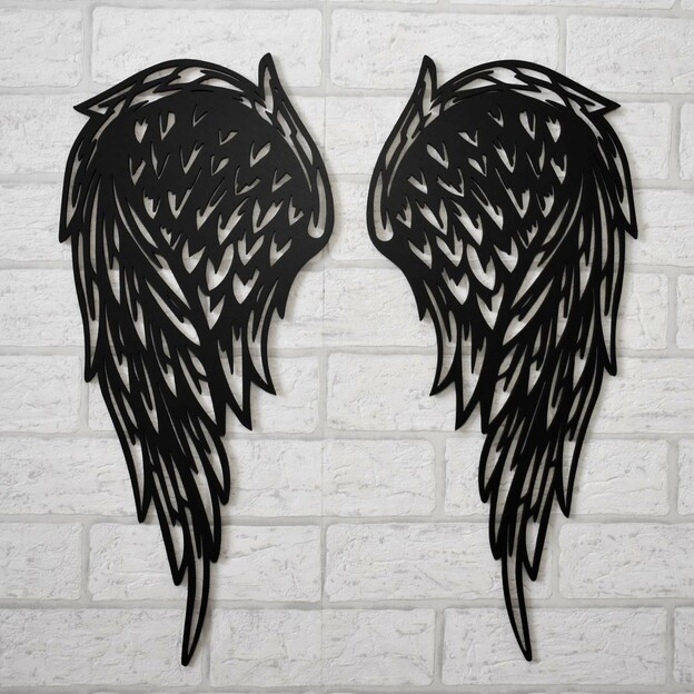 Wooden Angel Wings on the Wall