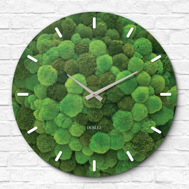 Hodiny s machovým efektom na stenu - Clockmoos (UV tlač)