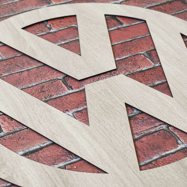 Wooden Picture - Volkswagen Logo Sign