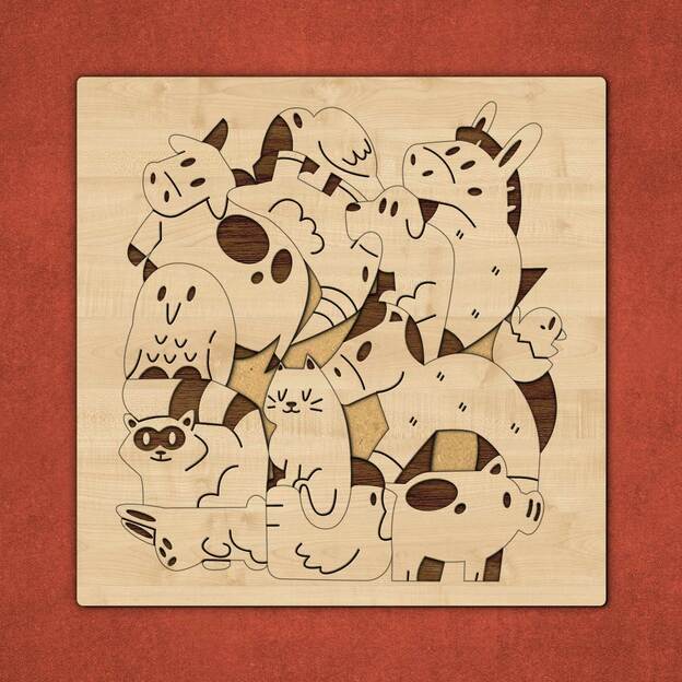 Drevená hračka pre deti - Zvieratká farmy