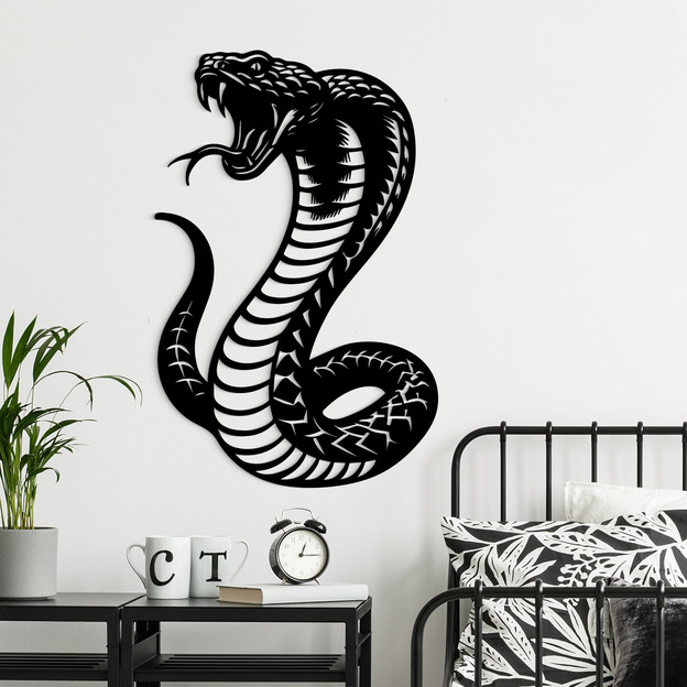 Wooden picture - Cobra