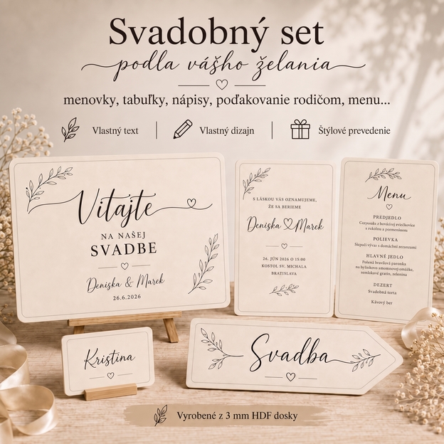 Svadobný set na mieru