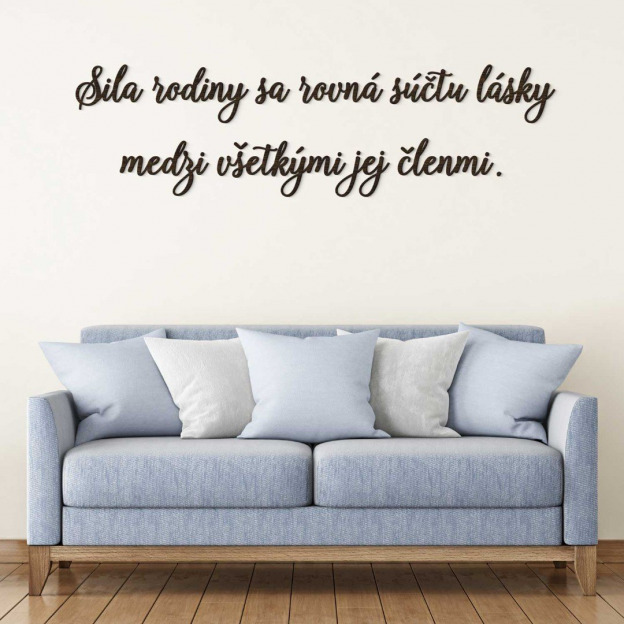 Drevený 3D citát - Sila rodiny 