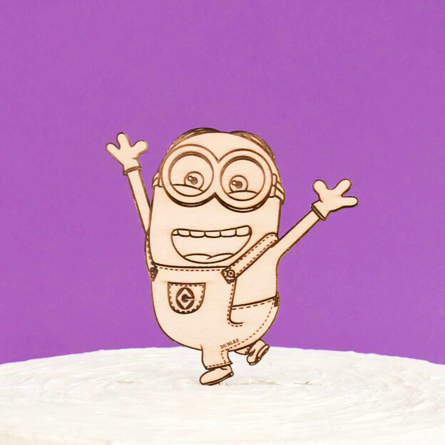 Drevená figúrka na tortu - Mimoni