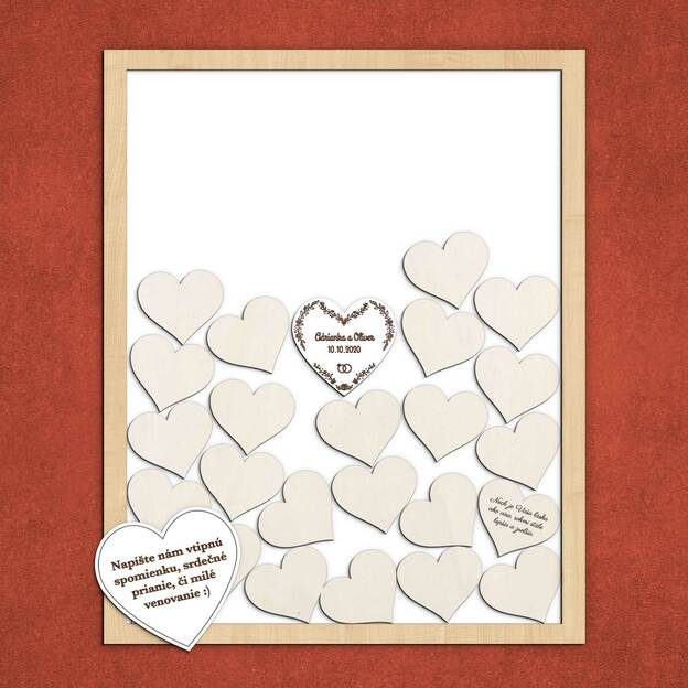 Svadobná kniha pre hostí - Spomienková tabuľa 