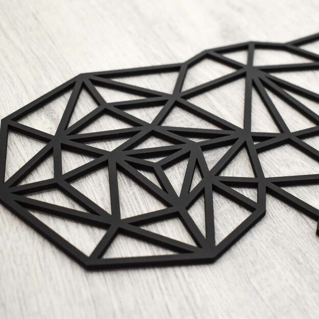 Wooden Polygonal Wall Art - Aries Sign