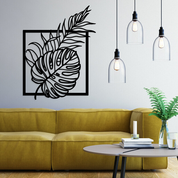 Tablou din lemn - Monstera în ramă