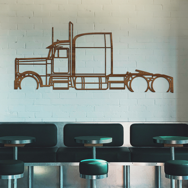 Tablou din lemn pentru perete - Camion Truck