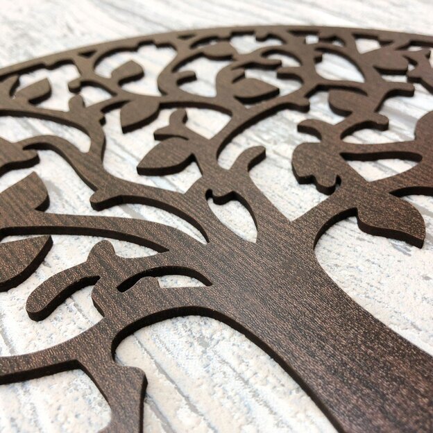 Wooden Tree of Life on the Wall - Binah