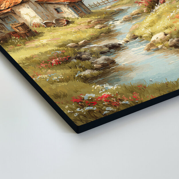 Tablou din lemn - Casă rustică