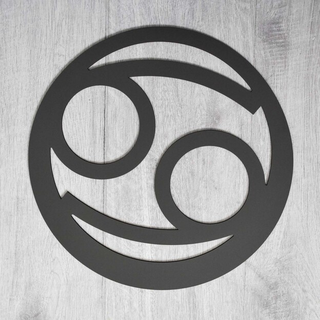 Wooden Symbol on the Wall - Zodiac Sign Cancer