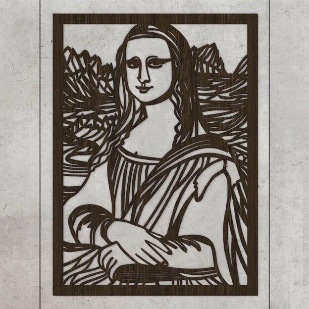 Wooden Picture - Mona Lisa - Leonardo da Vinci