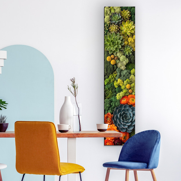Colorful succulent wall panel - Bloom
