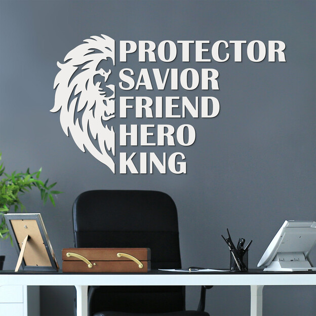 Cut-Out Wall Art with Lion - Protector &amp; King