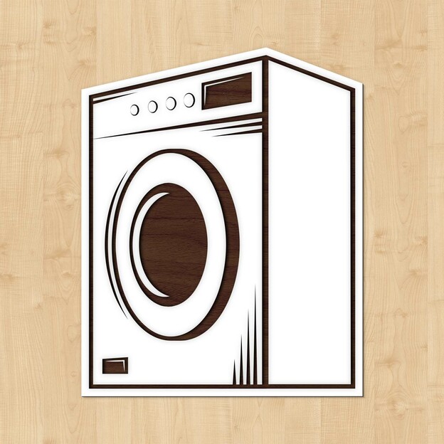 Wooden Door Sign - Laundry