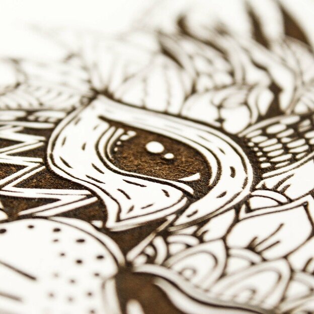 3D Wooden Engraved Wall Art - Cat