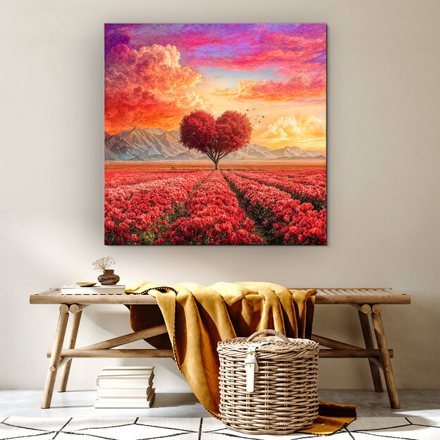 Romantic picture - Tree in the shape of a heart