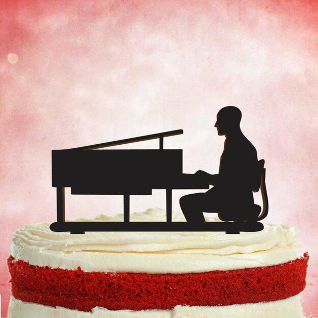 Figúrka do torty s menom - Klavirista 