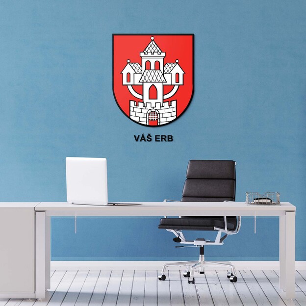 Drevený erb mesta na stenu - Na mieru