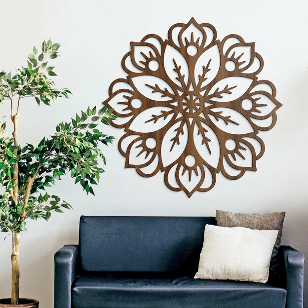 Wooden Picture of Mandala - Glow