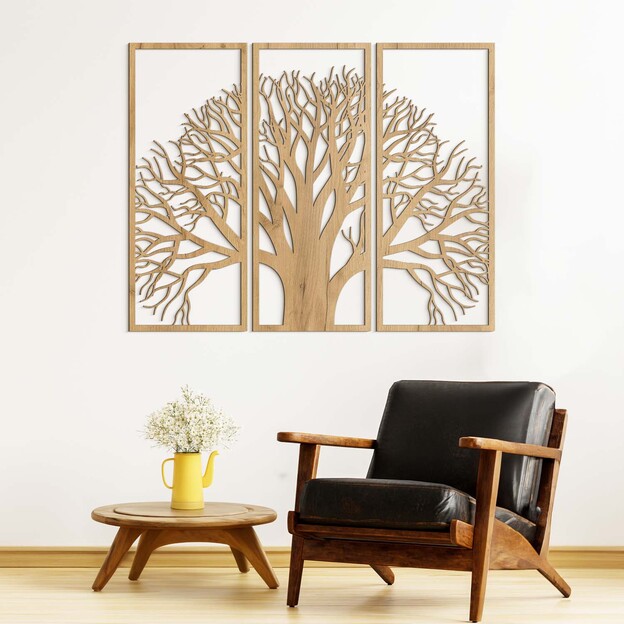 Többrészes falikép - Fa