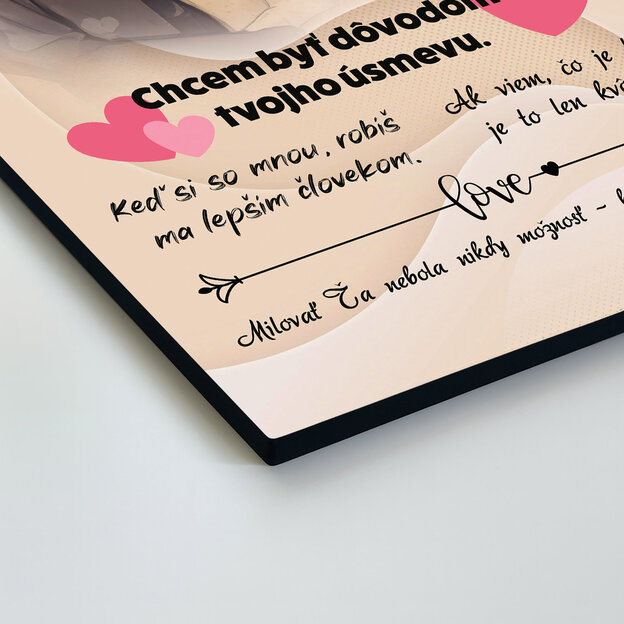 Tăbliță decorativă din lemn - Pentru iubirea mea