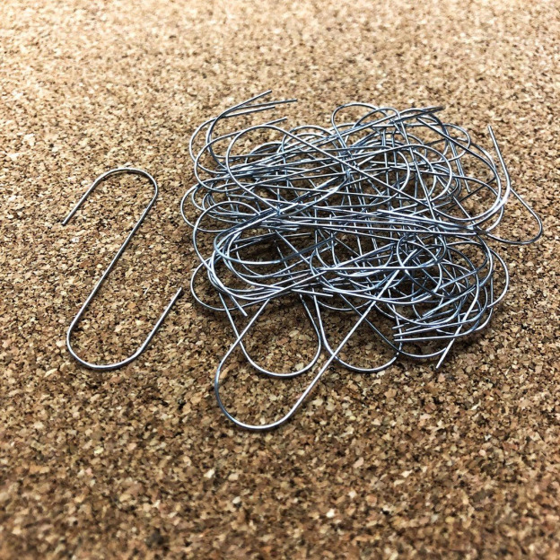 Háčky na vánoční stromek 50 ks - stříbrné