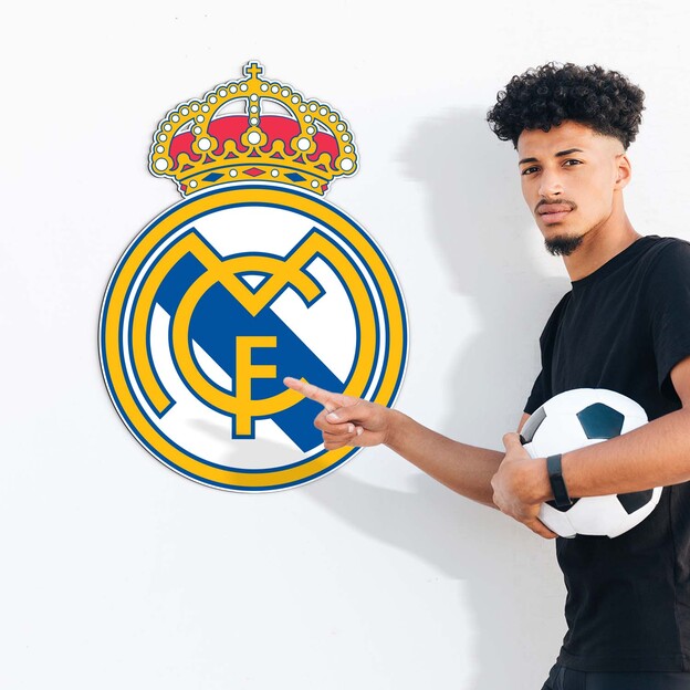 Wooden wall logo - FC Real Madrid