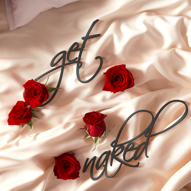 Wooden 3D Sign - Get Naked