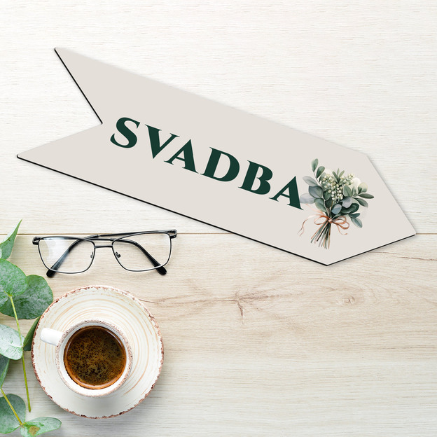 Smerovacia šípka na svadbu - Kolekcia vetvička