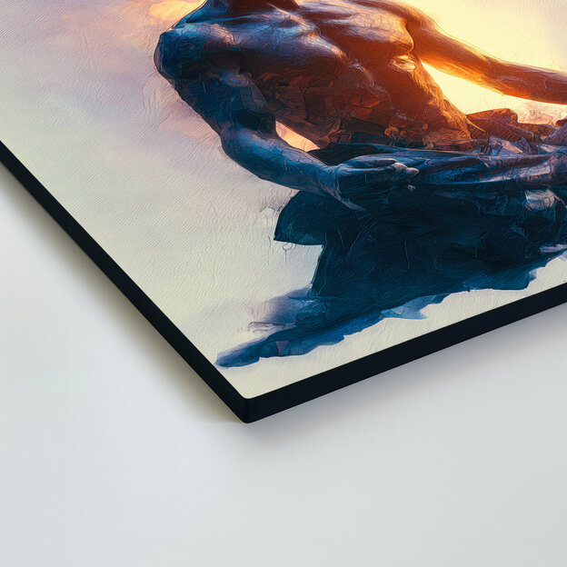 Fából készült kép - Meditáló férfi