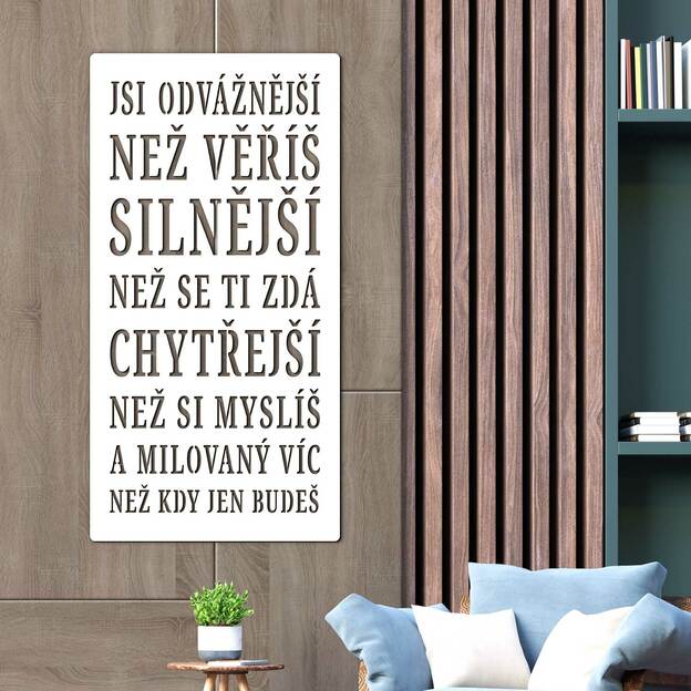 Motivační obraz s citátem - Jsi odvážnější