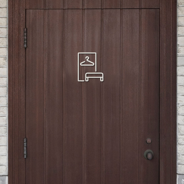 Wooden door sign - Dressing room