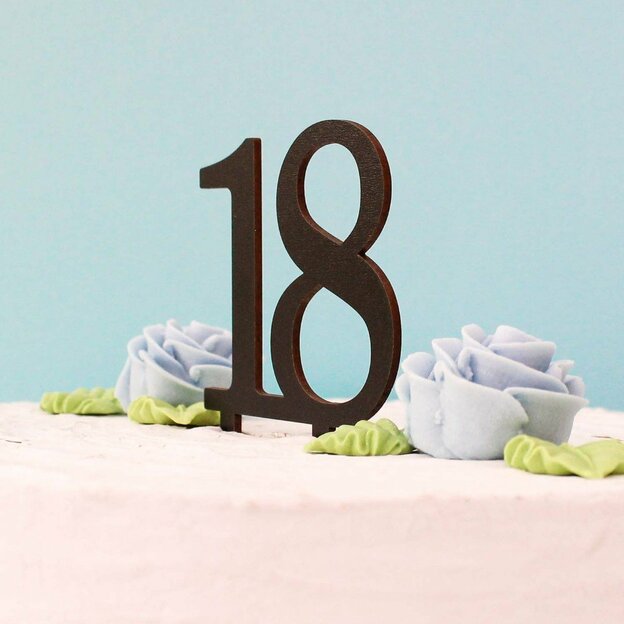 Drevený zápich do torty - číslo 18