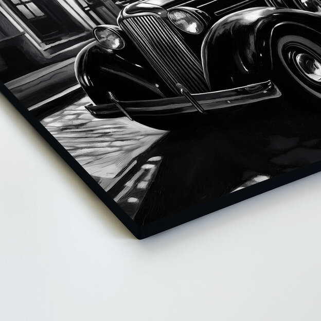 Black And White Wall Art - Retro Car