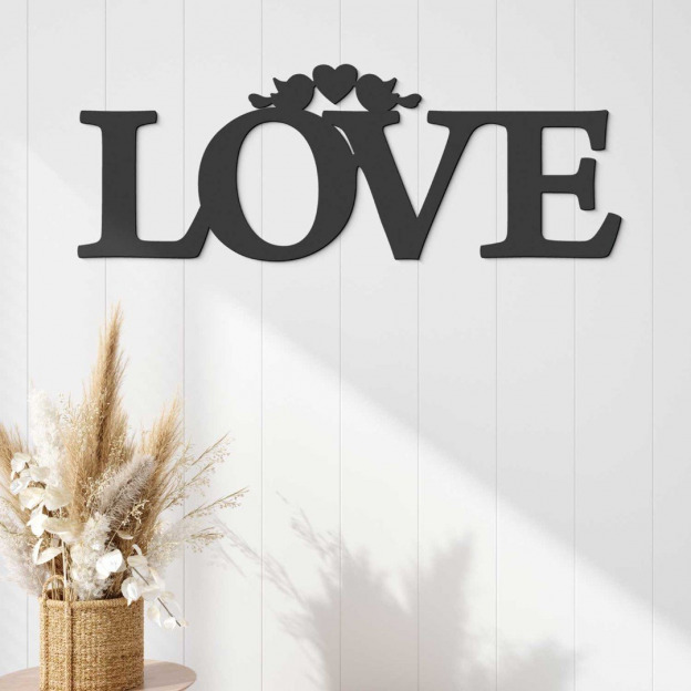 Wooden Wall Art - Sticker Love 