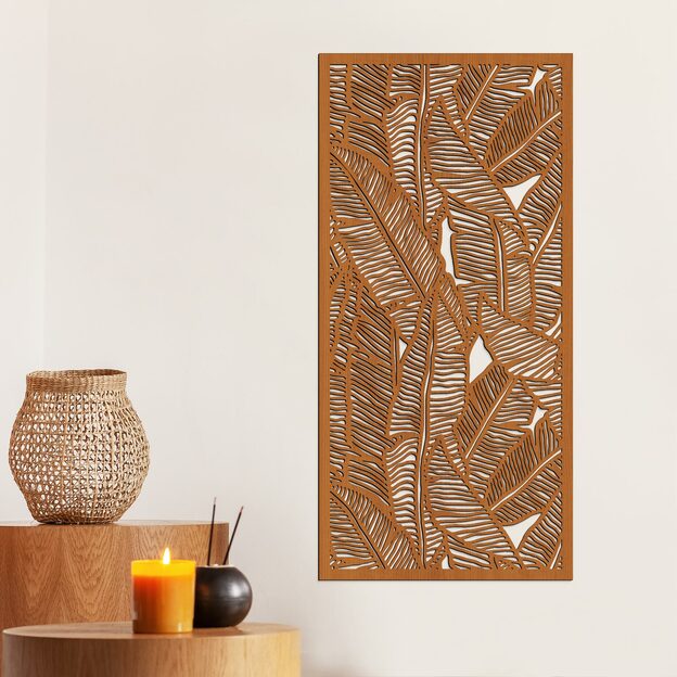 Wall Wooden Panel - Exotic Leaves