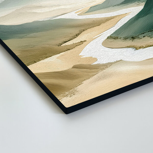 Modern image of mountains and river - Peace of the countryside