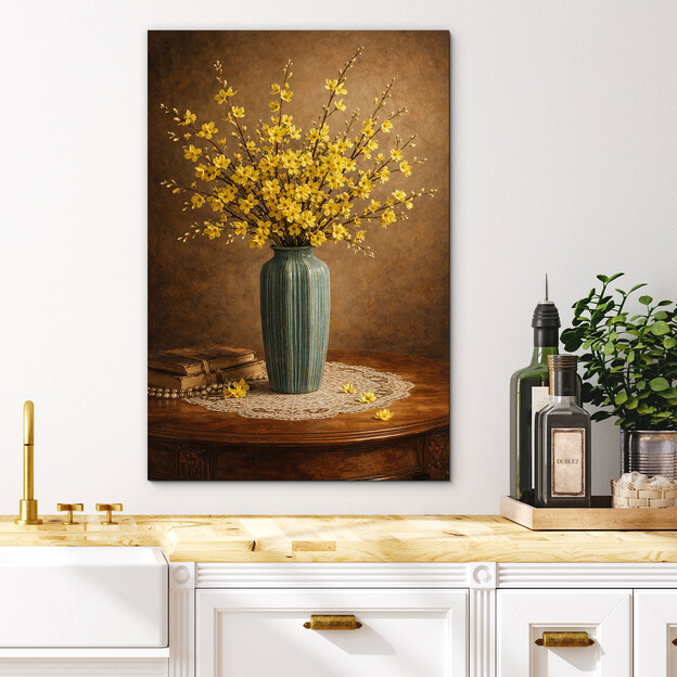 Klasický obraz na stenu - Zlatý dážď vo váze