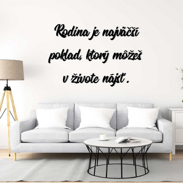 Drevený citát na stenu - rodina 