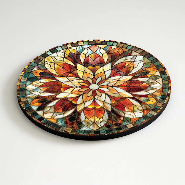 Mandala din lemn pentru perete – Culorile lumii