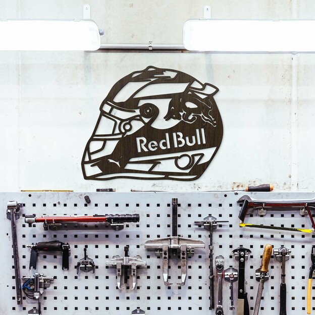 Wooden Wall Art - Motorcycle Helmet